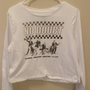 No Doubt Long Sleeve Cropped Tee